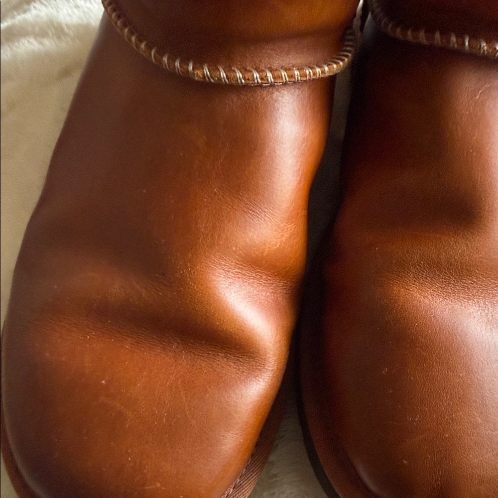 UGG Chestnut Leather Boots - Picture 4 of 7